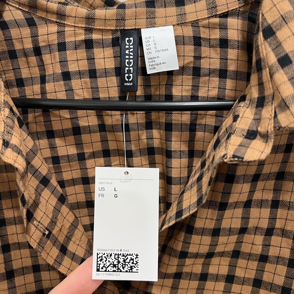 cropped plaid shirt - Picture 2 of 3